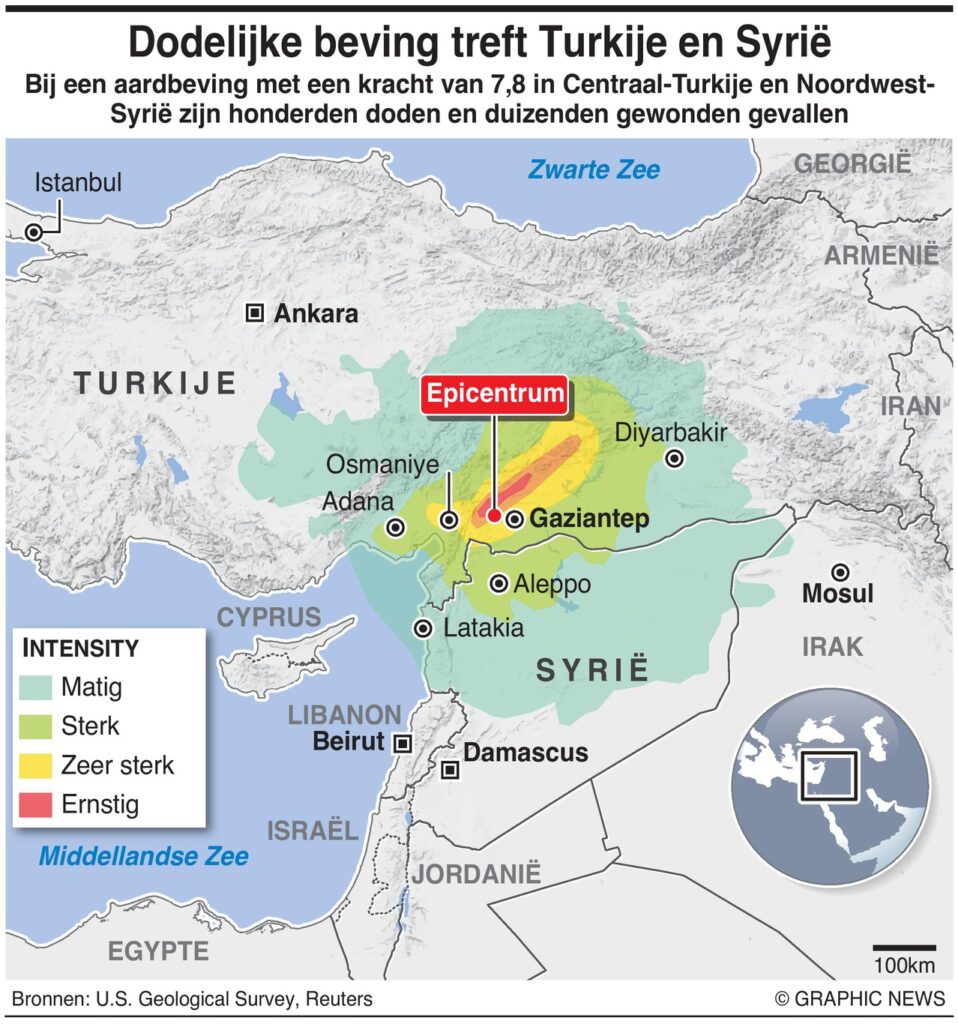 Zware Aardbeving Treft Turkije En Syrië – Dagblad Suriname